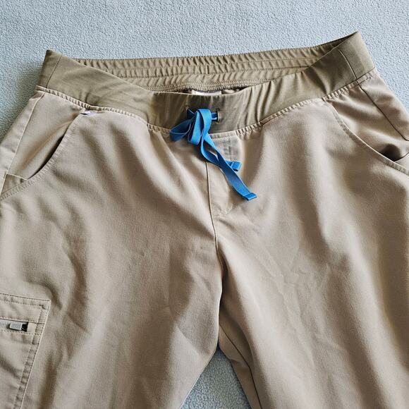 FIGS Scrub Pants Joggers XL/P Tan Technical Collection Elastic Waist Medical - Picture 3 of 10